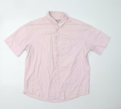 Primark Mens Pink    Button-Up Size XL