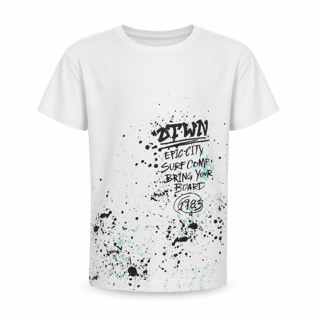 Front view of H&M girls’ white basic polo, size 8-9, years