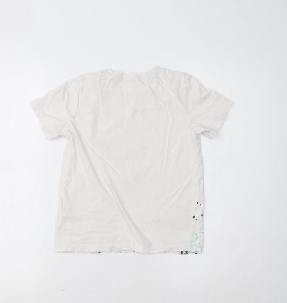 H&M Girls White   Basic Polo Size 8-9 Years
