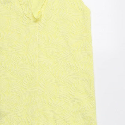 Mango Womens Yellow Floral  A-Line  Size S