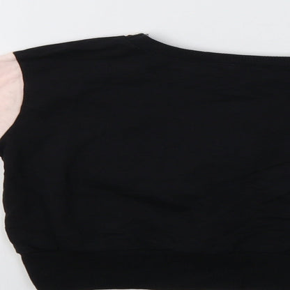 Select Girls Black Colourblock  Pullover Sweatshirt Size 10-11 Years  - Belle