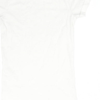 Primark Girls White   Basic T-Shirt Size 9-10 Years  - FOLLOW YOUR DREAMS