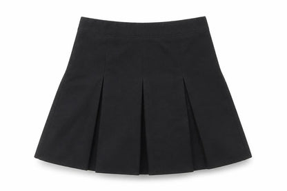 Front view of George girls’ black pleated skirt, size 5-6, years