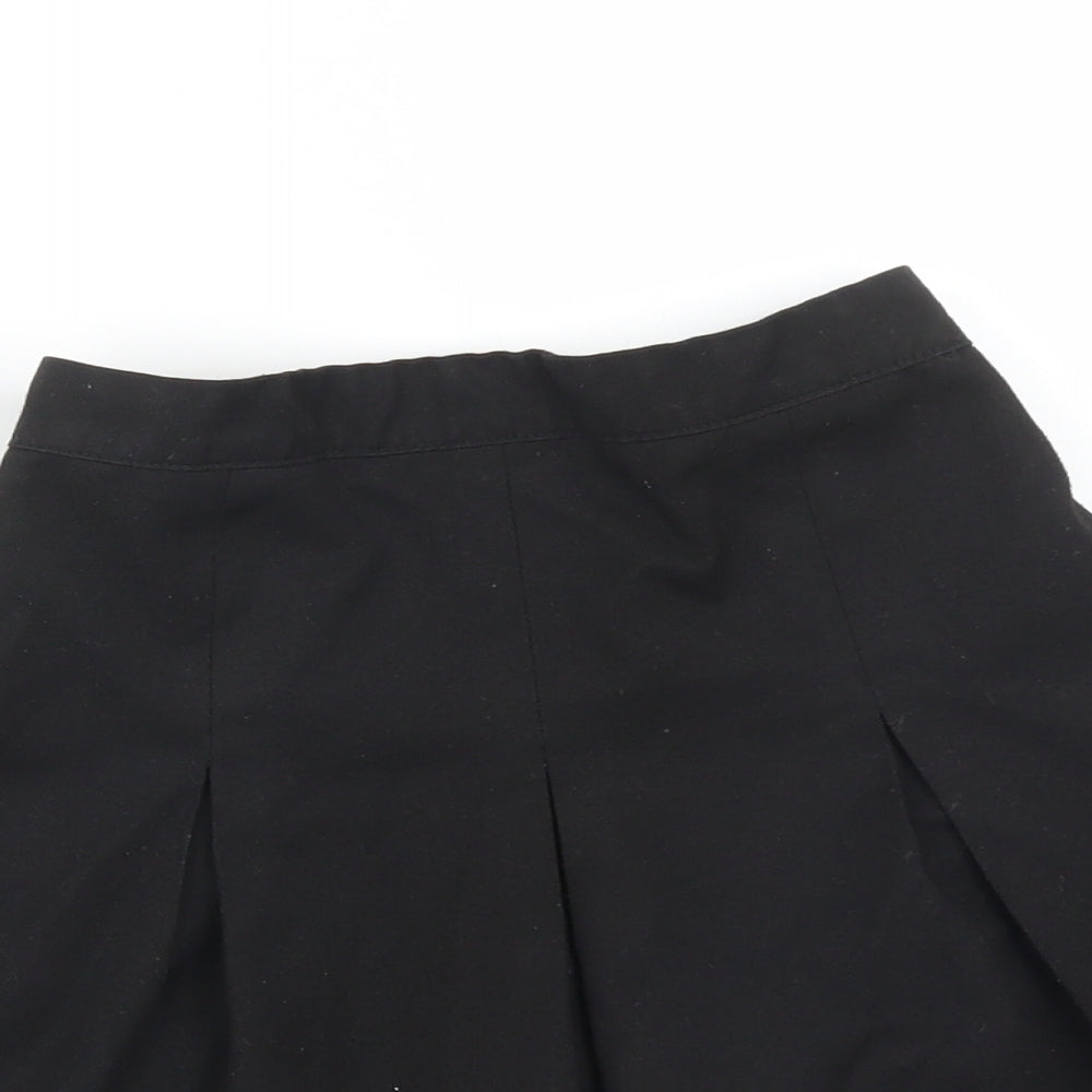 George Girls Black   Pleated Skirt Size 5-6 Years