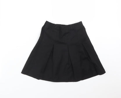 George Girls Black   Pleated Skirt Size 5-6 Years