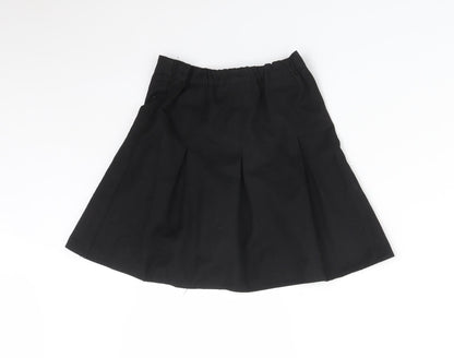 George Girls Black   Pleated Skirt Size 5-6 Years