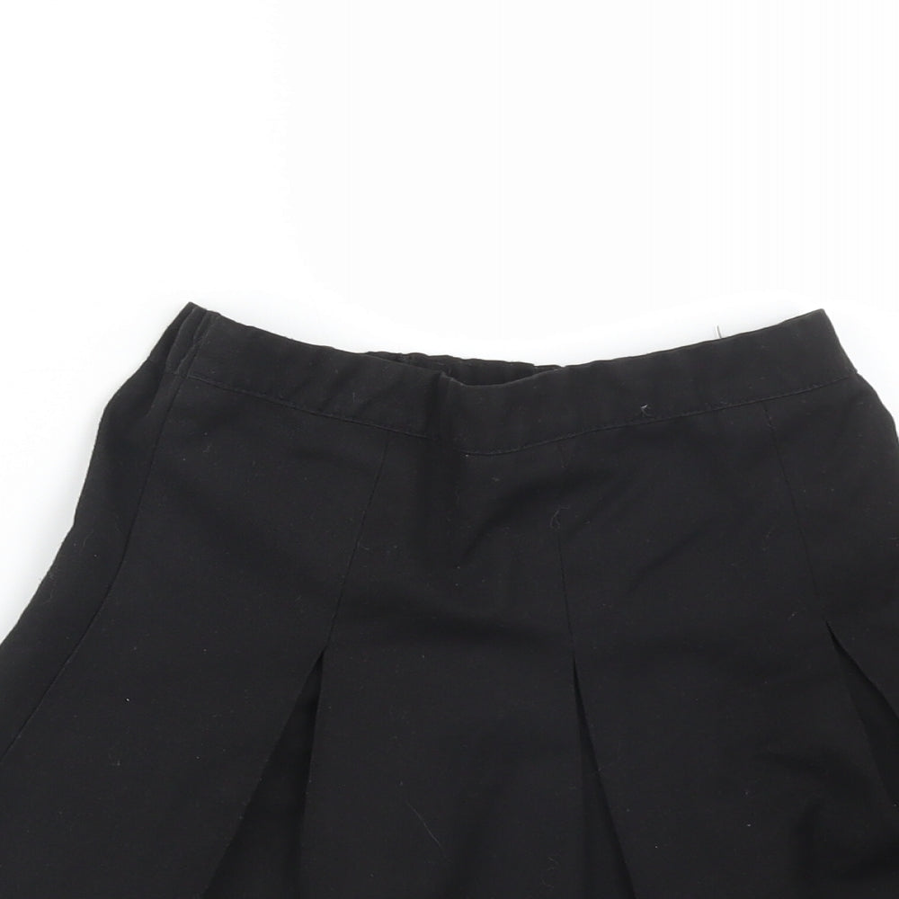 George Girls Black   Pleated Skirt Size 5-6 Years