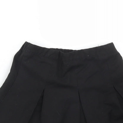 George Girls Black   Pleated Skirt Size 5-6 Years