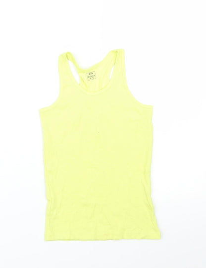 GIRLS COLLECTION Girls Yellow   Basic Tank Size 6-7 Years