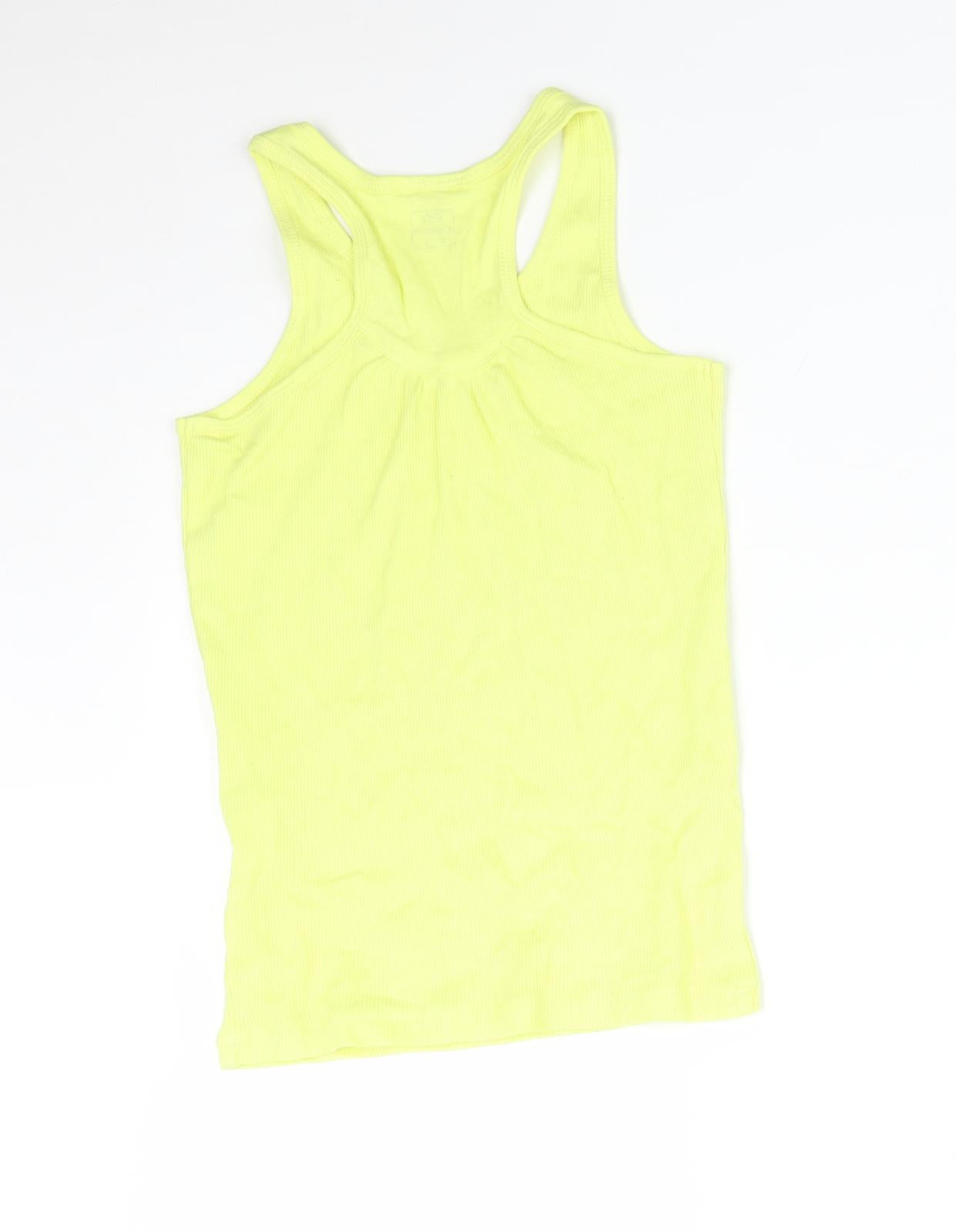 GIRLS COLLECTION Girls Yellow   Basic Tank Size 6-7 Years