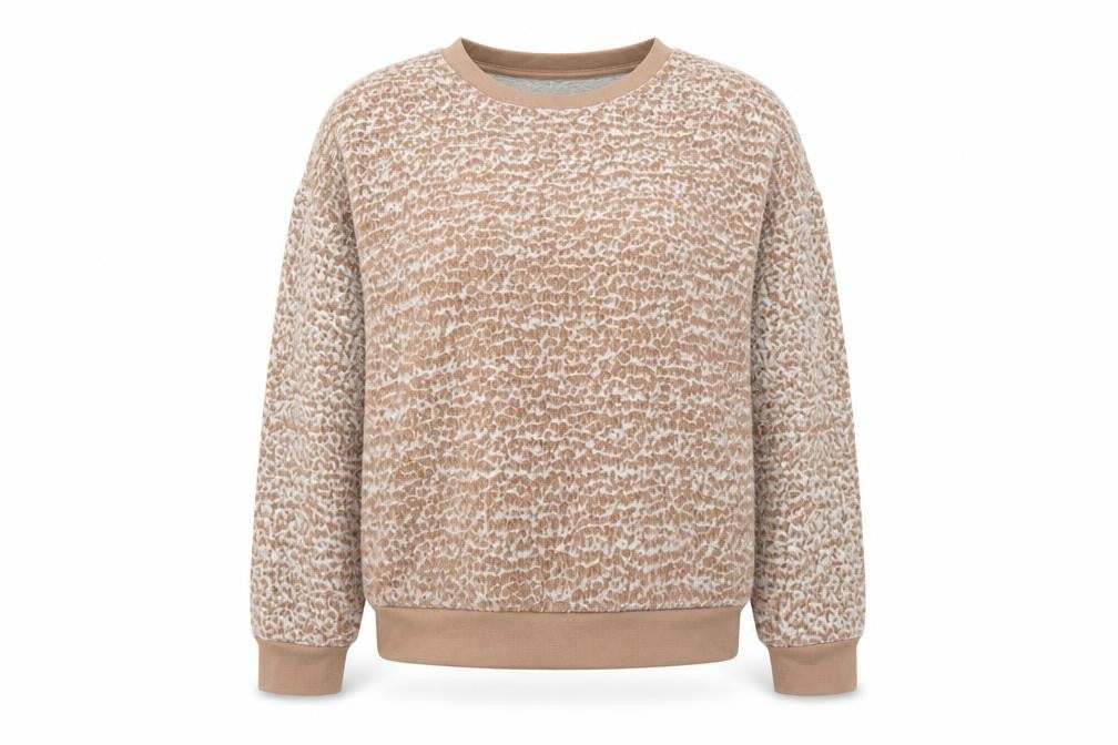 Front view of JACHS women’s orange pullover sweatshirt, size M