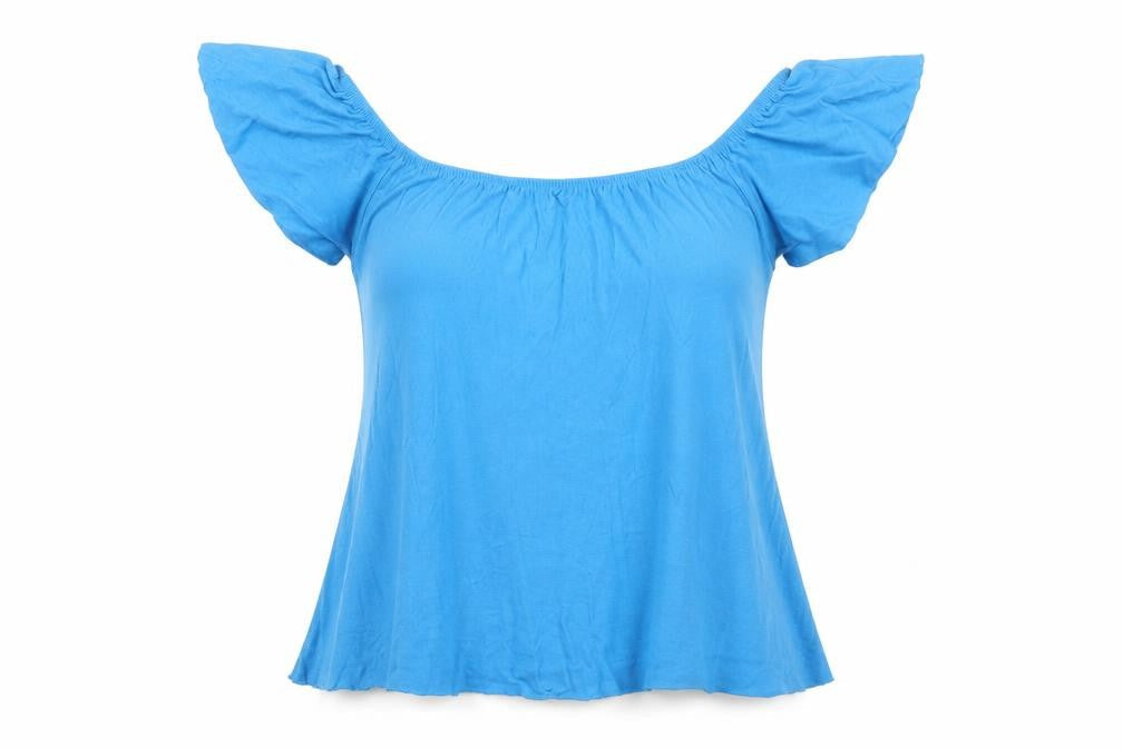 Womens UK Size 6 Primark Blue Basic T-Shirt