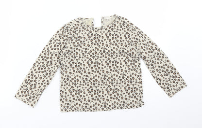 H&M Girls Multicoloured Animal Print  Basic T-Shirt Size 2-3 Years