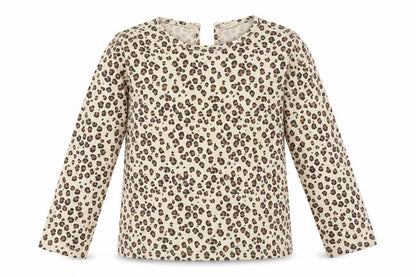 Front view of H&M girls’ multicoloured animal print basic t-shirt, size 2-3, years