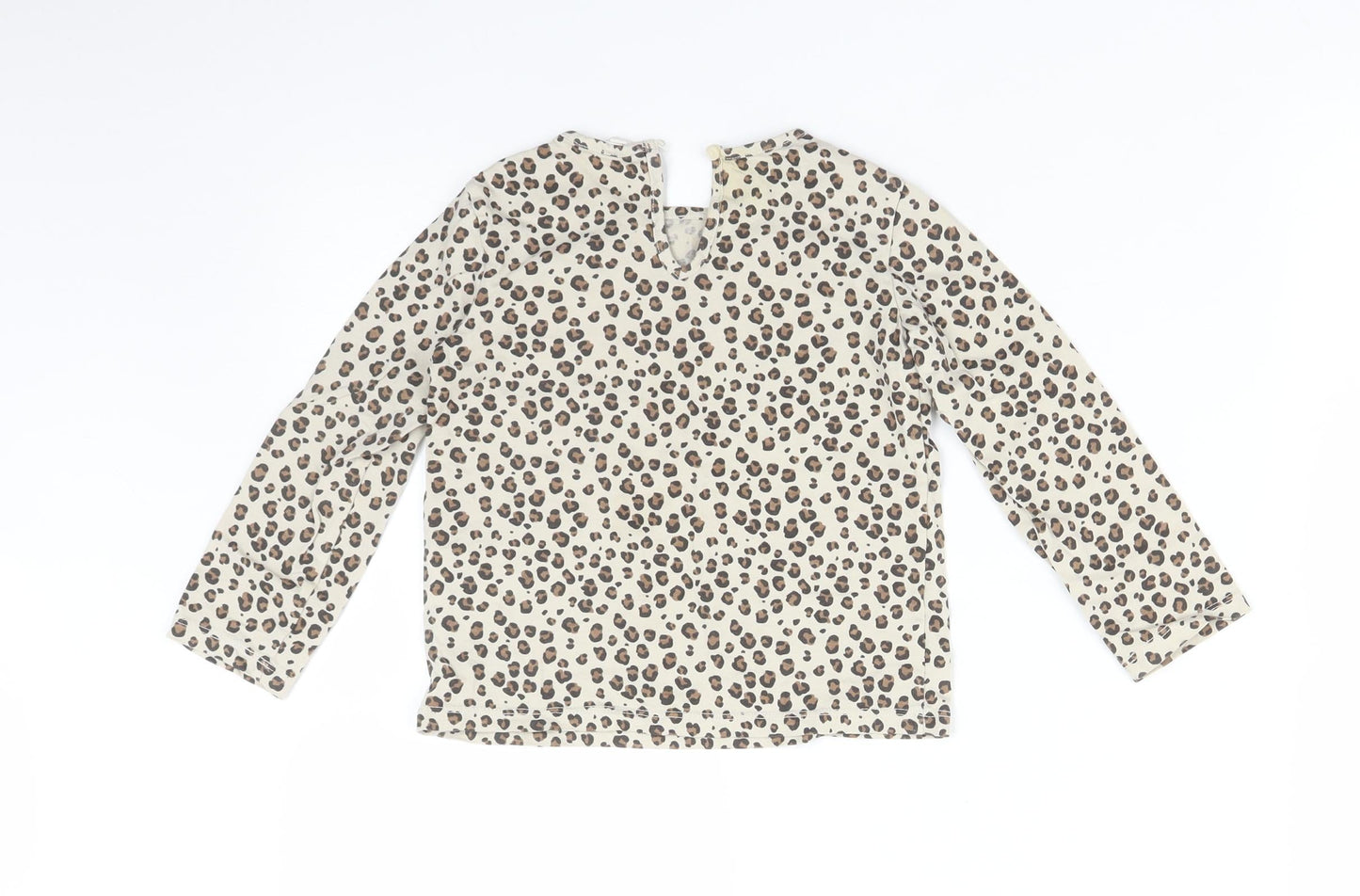 H&M Girls Multicoloured Animal Print  Basic T-Shirt Size 2-3 Years