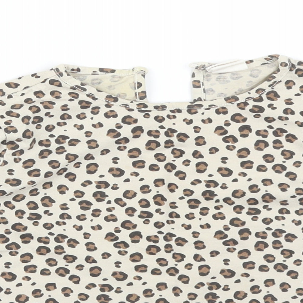 H&M Girls Multicoloured Animal Print  Basic T-Shirt Size 2-3 Years