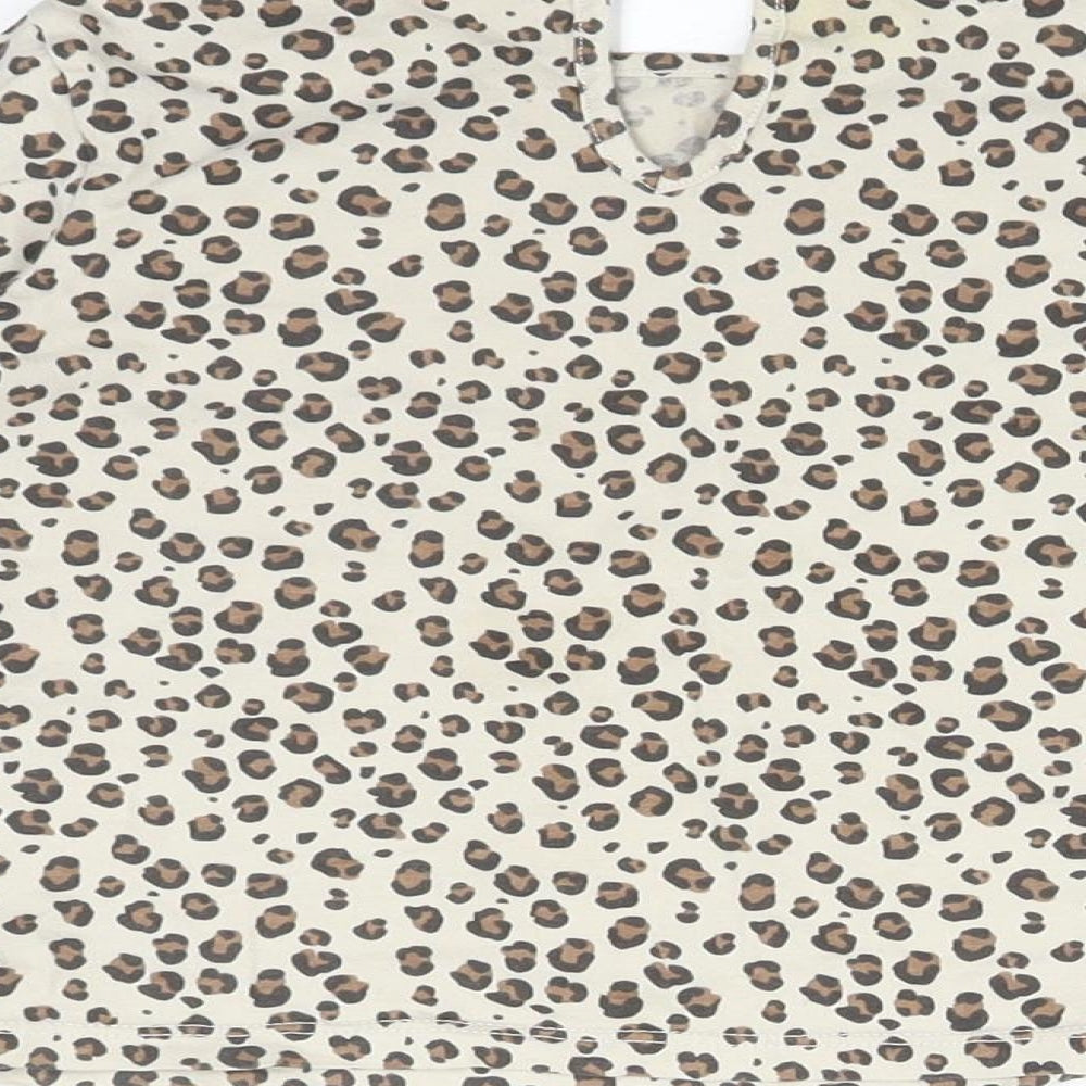 H&M Girls Multicoloured Animal Print  Basic T-Shirt Size 2-3 Years