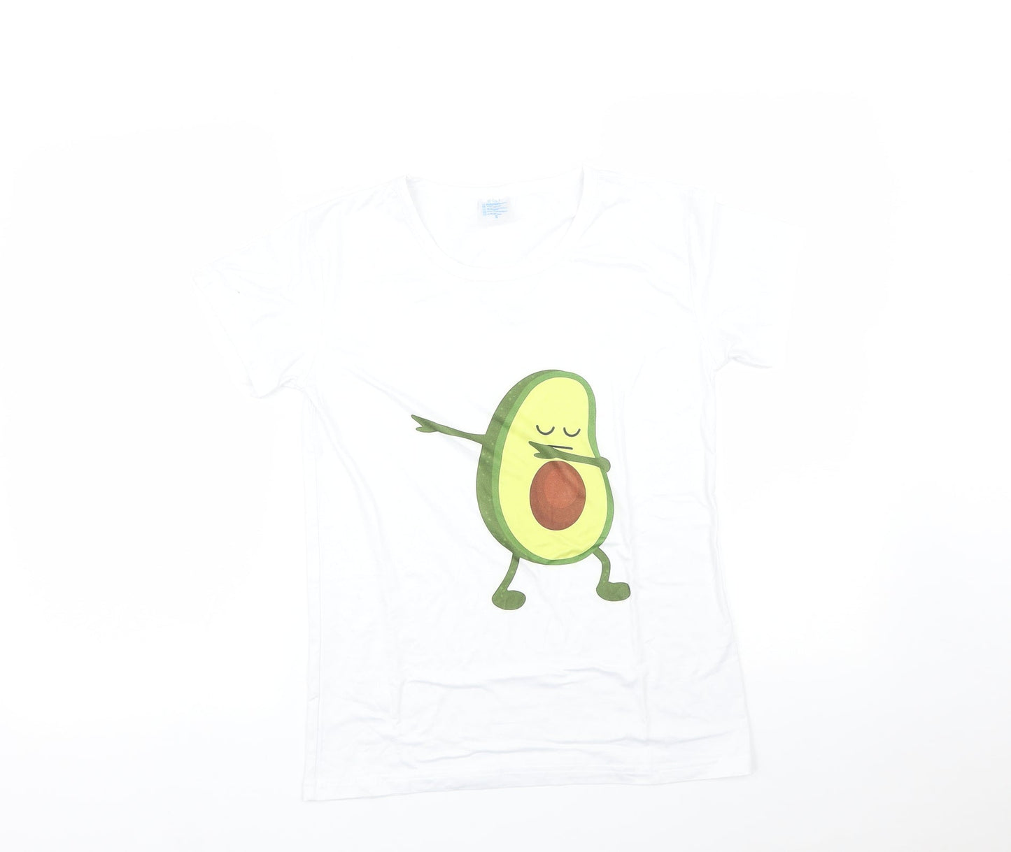 Womens UK Size S Preworn White Basic T-Shirt