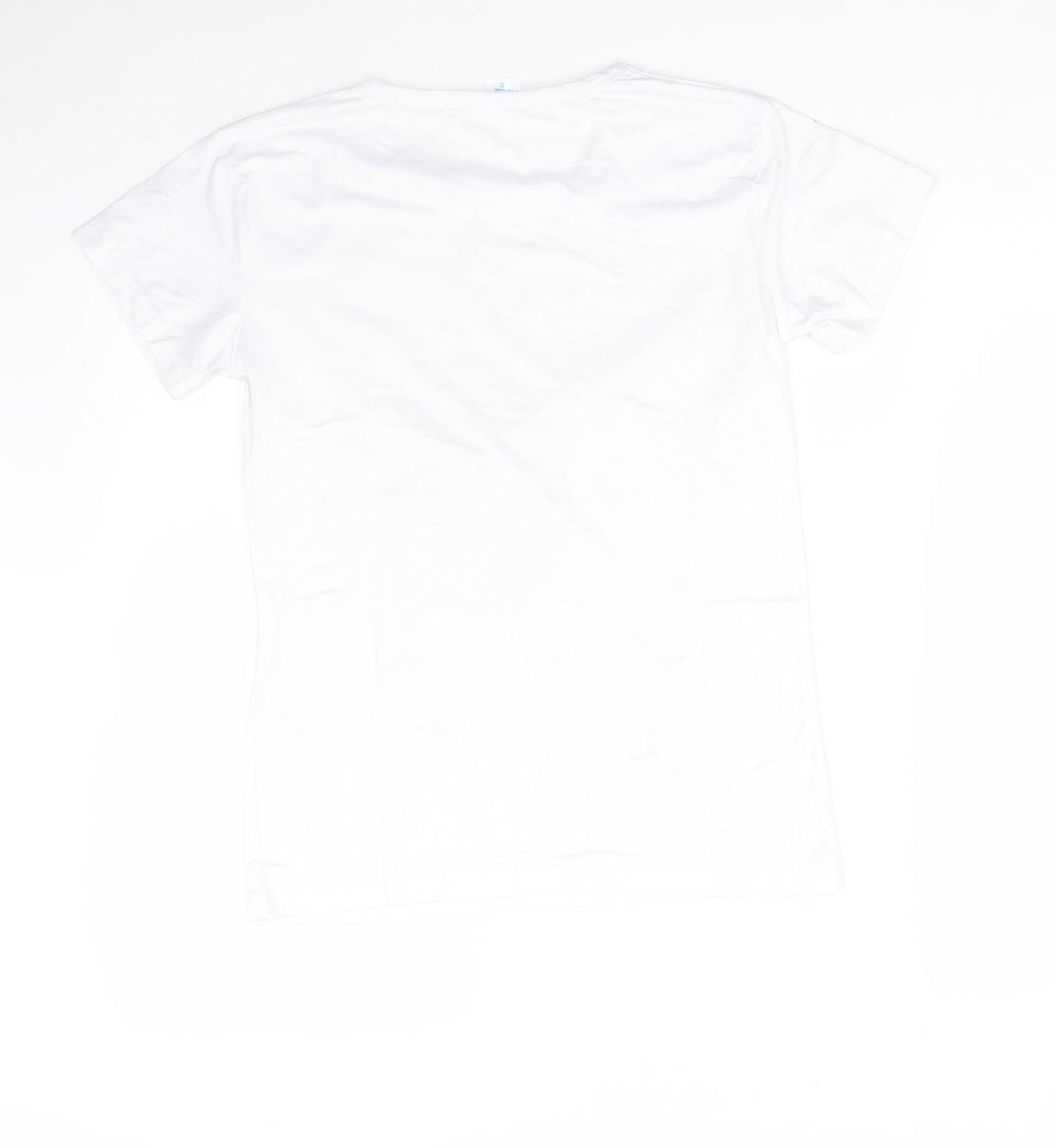 Womens UK Size S Preworn White Basic T-Shirt