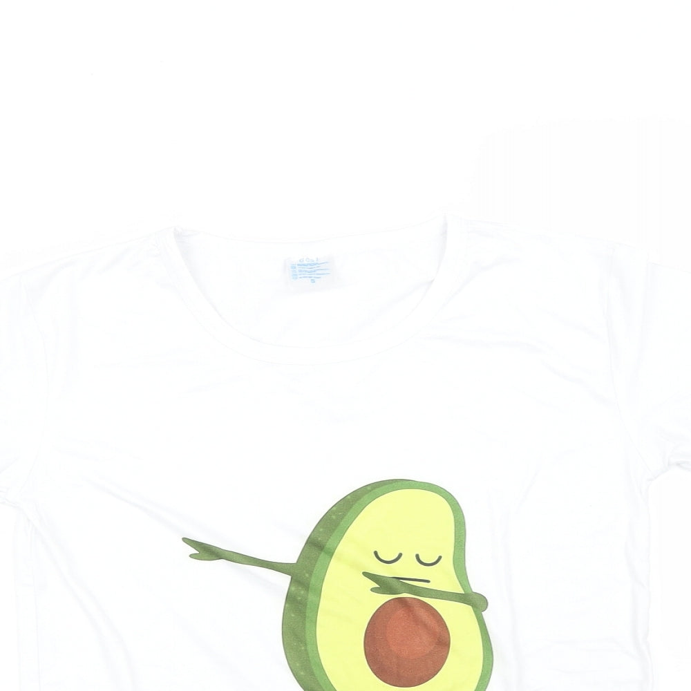 Womens UK Size S Preworn White Basic T-Shirt