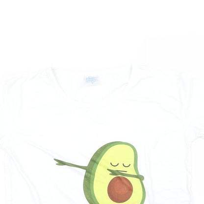 Womens UK Size S Preworn White Basic T-Shirt