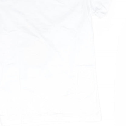 Womens UK Size S Preworn White Basic T-Shirt