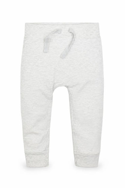 Front view of George Baby Grey Striped Jogger Trousers, size 9-12, Months