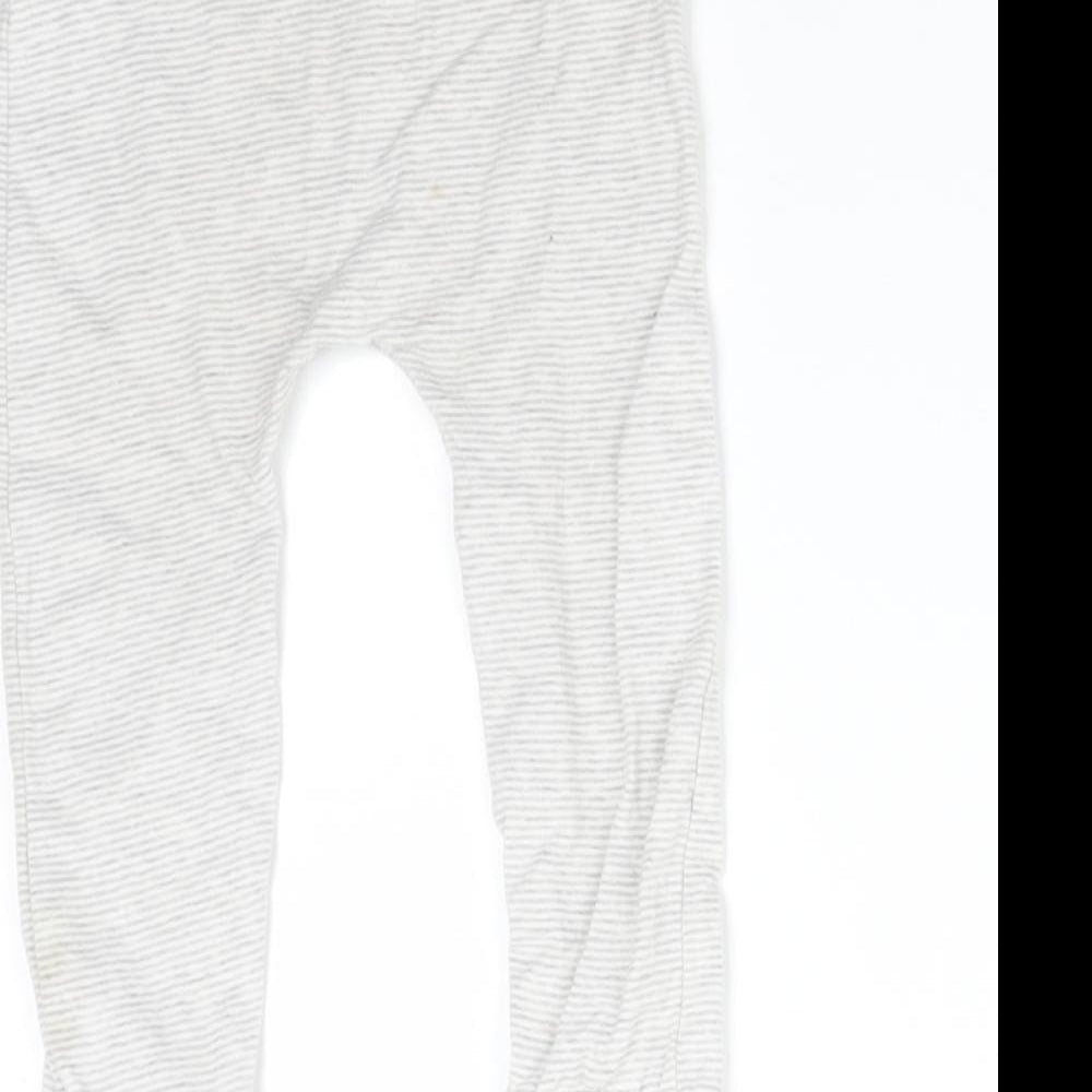 George Baby Grey Striped  Jogger Trousers Size 9-12 Months