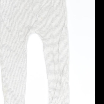 George Baby Grey Striped  Jogger Trousers Size 9-12 Months