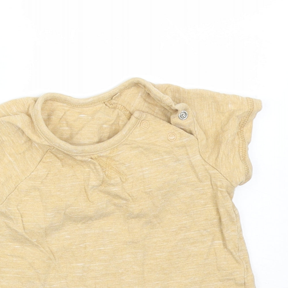 Close-up detail of George Baby Orange Basic T-Shirt, size 9-12, Months