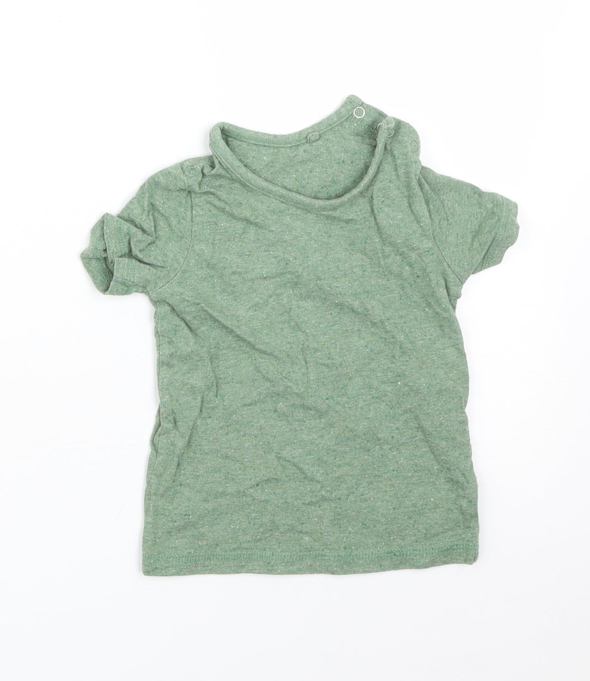 Additional front view of George Baby Green Basic T-Shirt, size 9-12, Months