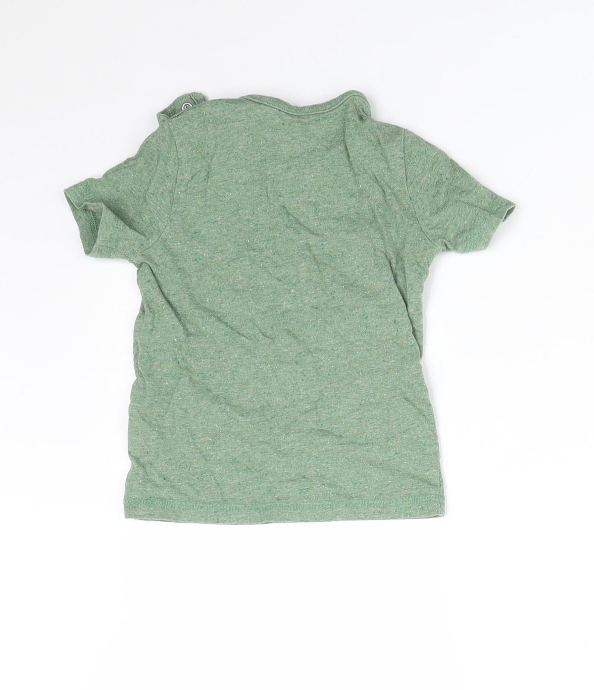 Back view of George Baby Green Basic T-Shirt, size 9-12, Months