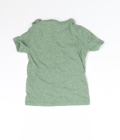 Back view of George Baby Green Basic T-Shirt, size 9-12, Months