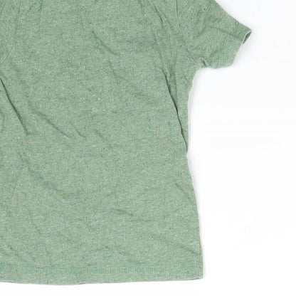 Brand and care label for George Baby Green Basic T-Shirt, size 9-12, Months