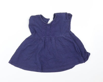 George Girls Blue   Skater Dress  Size 9-12 Months