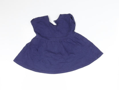 George Girls Blue   Skater Dress  Size 9-12 Months