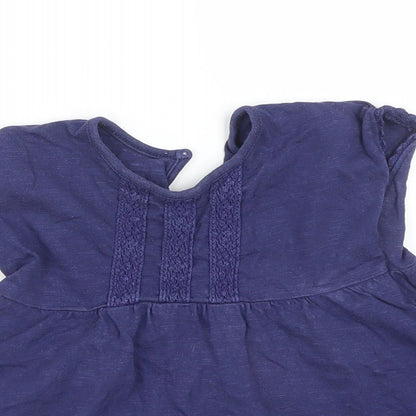 George Girls Blue   Skater Dress  Size 9-12 Months
