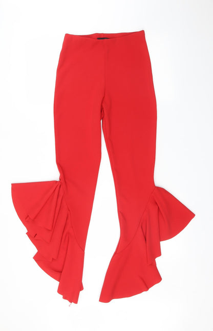 Womens UK Size 6 New Look Regular Fit  Red Trousers