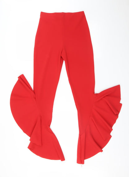 Womens UK Size 6 New Look Regular Fit  Red Trousers