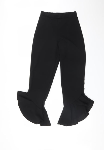 Quiz Womens Black    Trousers Size 6 L26 in