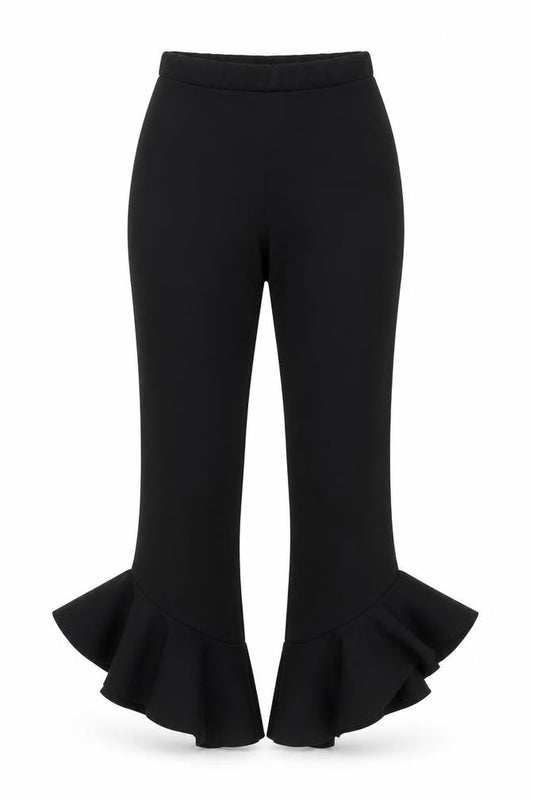 Quiz Womens Black    Trousers Size 6 L26 in