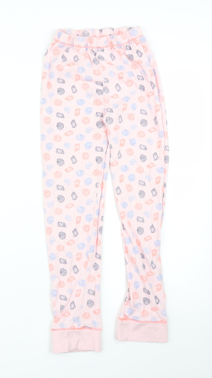 Additional front view of Tu girls’ pink solid pyjama pants, size 9-10, years - seashells