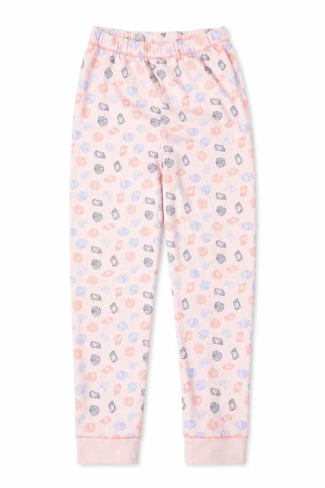 Front view of Tu girls’ pink solid pyjama pants, size 9-10, years - seashells