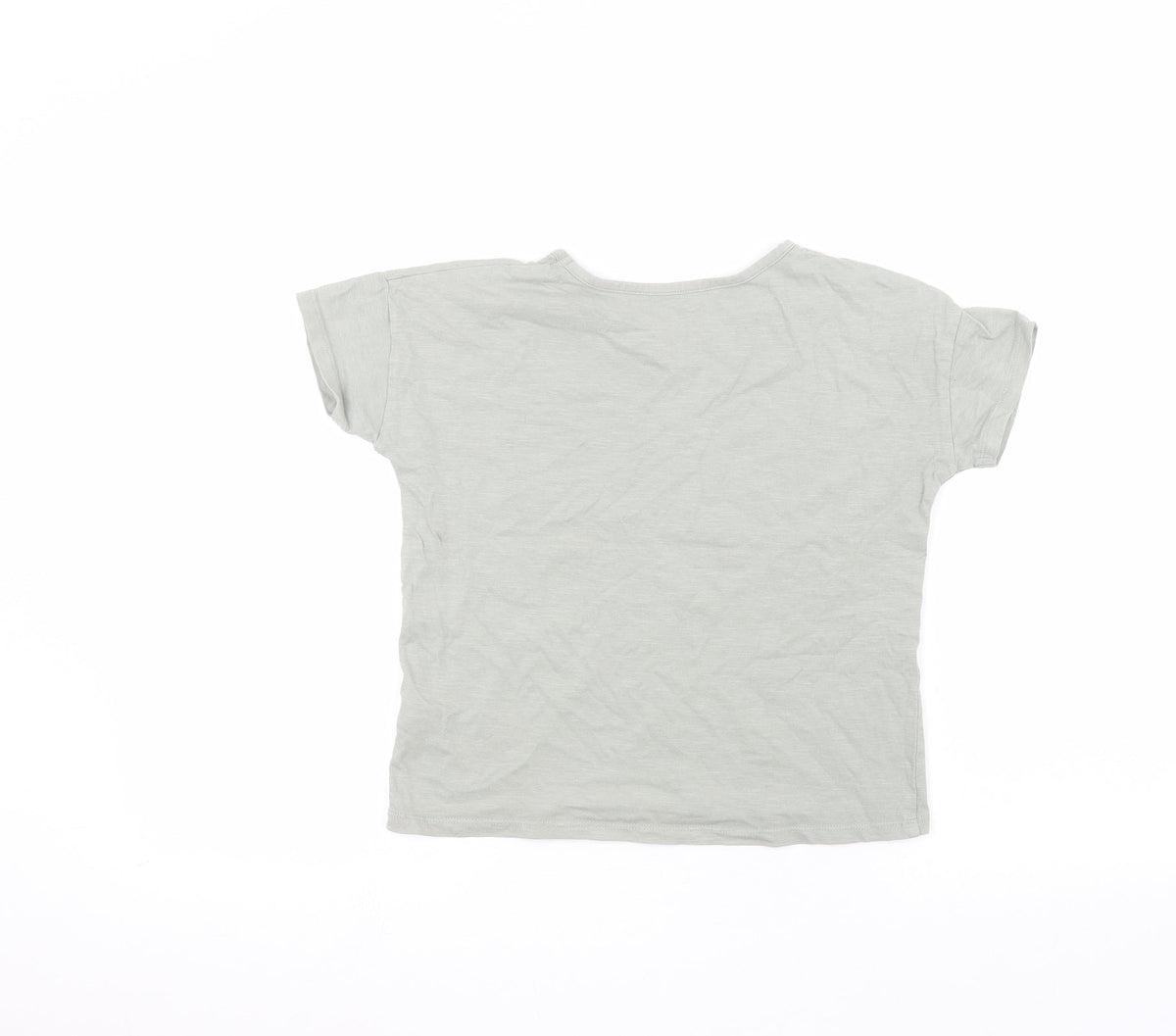 Back view of Matalan boys’ green basic t-shirt, size 11, years