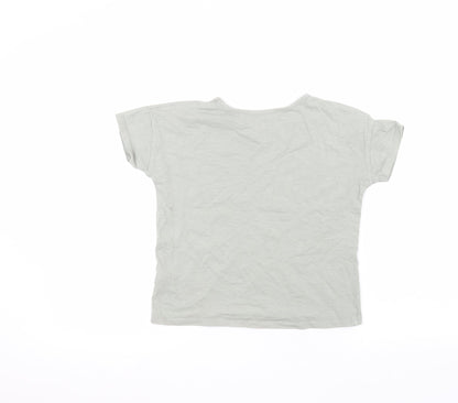 Back view of Matalan boys’ green basic t-shirt, size 11, years