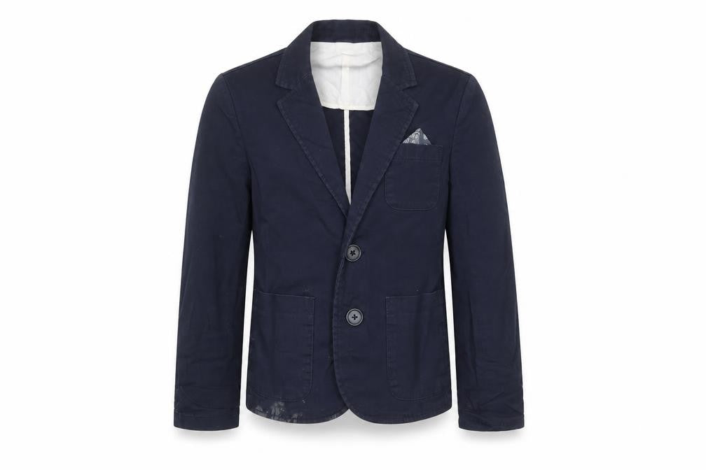 Front view of River Island boys’ blue jacket, size 5, years