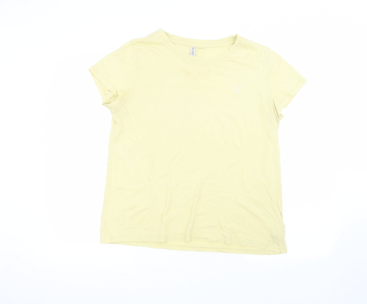 Womens UK Size L H&M Yellow Basic T-Shirt