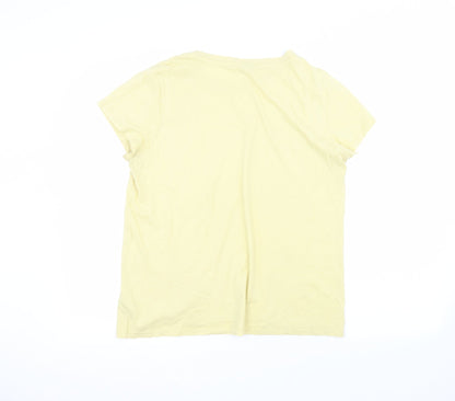 Womens UK Size L H&M Yellow Basic T-Shirt