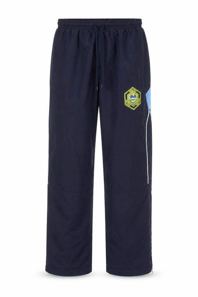 Front view of MONKKOUOE boys’ blue sweatpants, size XL