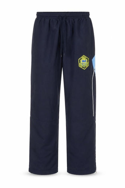 Front view of MONKKOUOE boys’ blue sweatpants, size XL